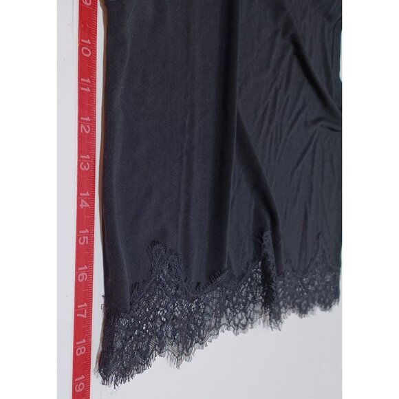 Rag & Bone Womens S Black Lace Trim Muscle Tank Chic Layering Elevated Basic - Picture 6 of 6